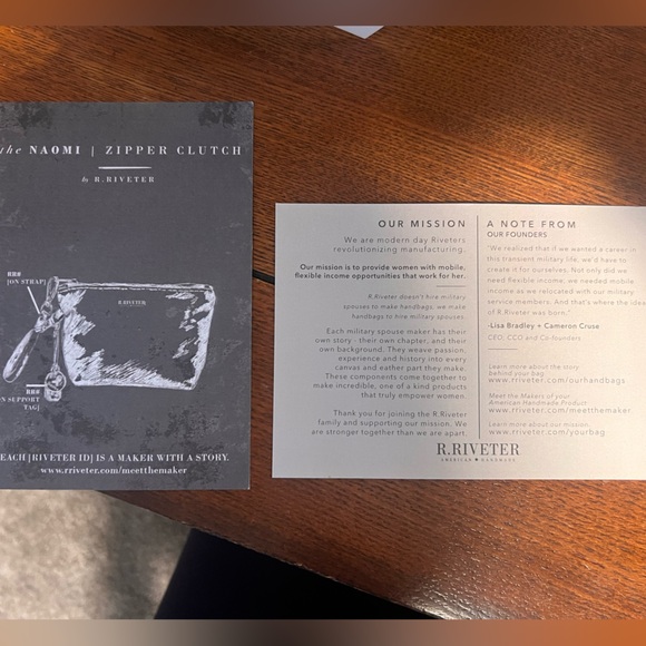 Naomi Zipper Clutch- R. Riveter - Picture 4 of 5